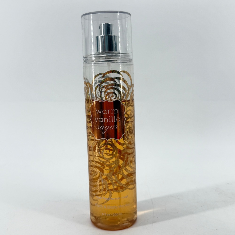 Bath & Body Works Fragrance Mist Women 8oz Warm Vanilla Sugar Gold Spray